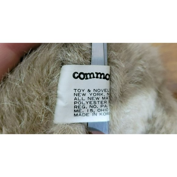 Vintage 1987 Commonwealth 10" Puppy with Denim Smiley Face Vest & Hat RARE - Picture 4 of 6